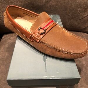 Tan driving moccasins